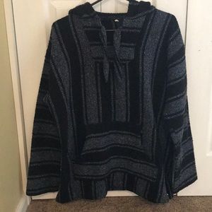 Baja hoodie  black and blue size M